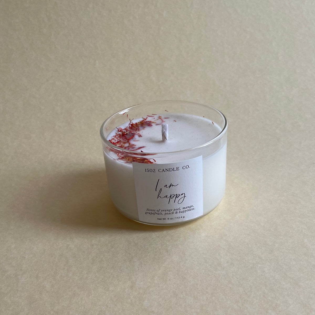 1502 Candle - Affirmation "I Am Happy"