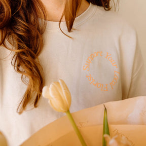 Support Your Local Florist Sweatshirt - Heather Grey