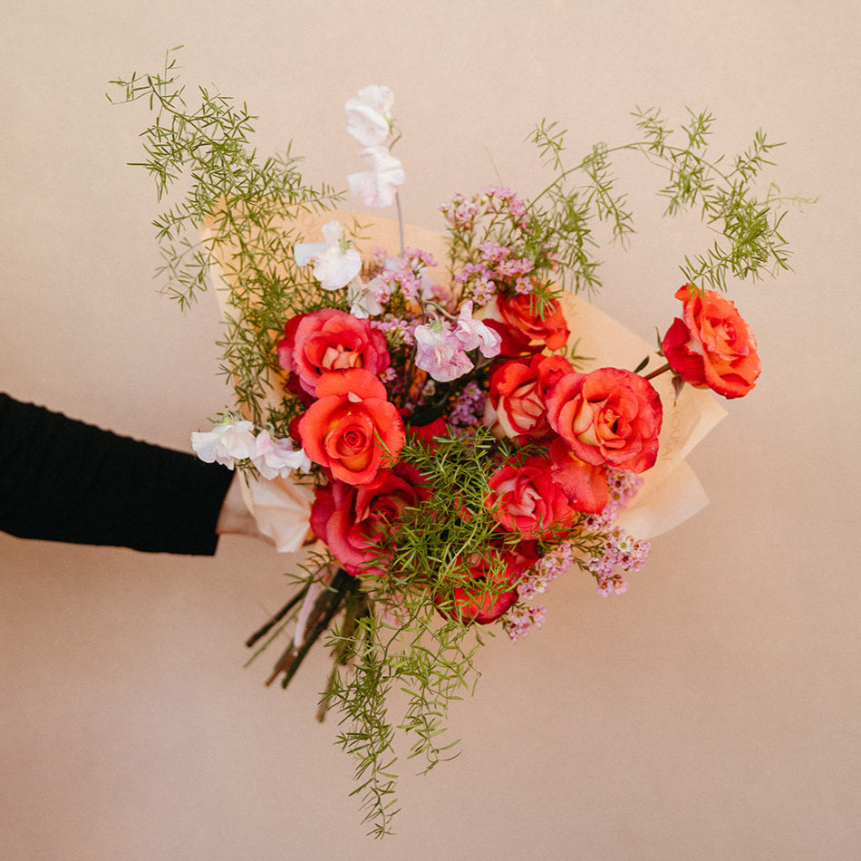 Valentines Boutique Rose Wrapped Bouquet