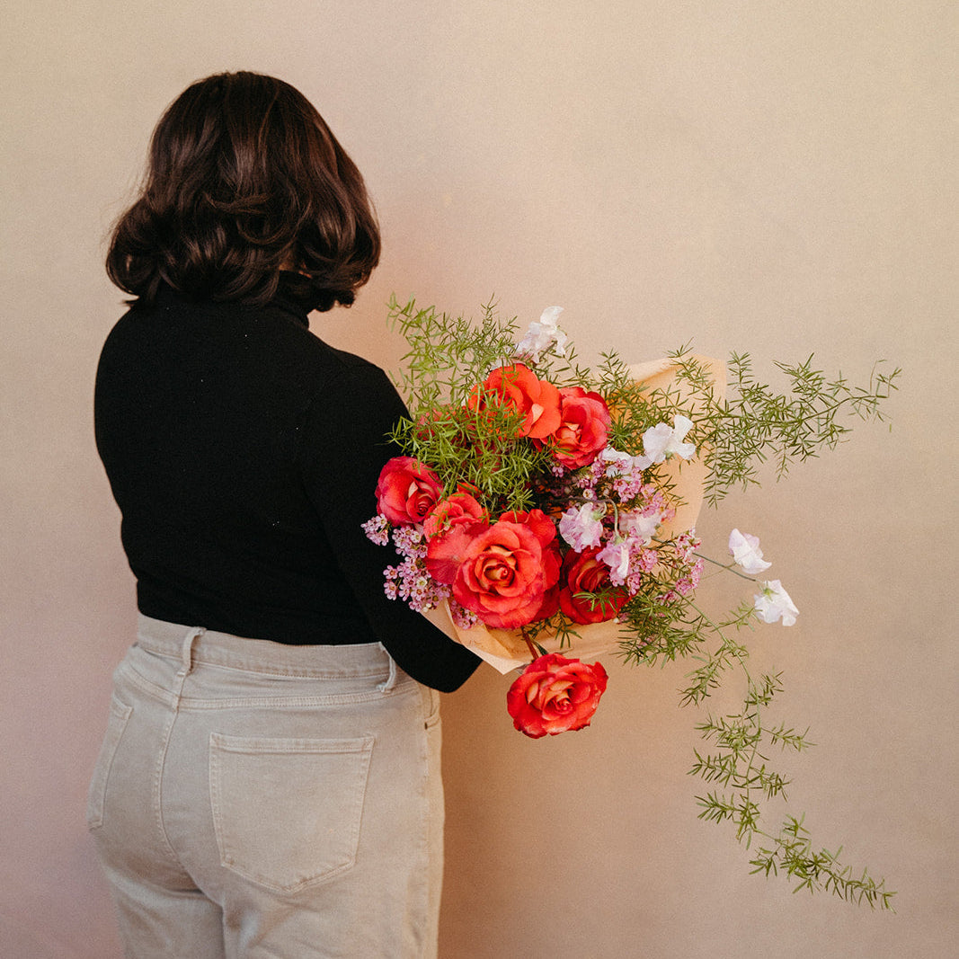 Valentines Boutique Rose Wrapped Bouquet