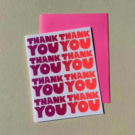 Thank You Thank You Card